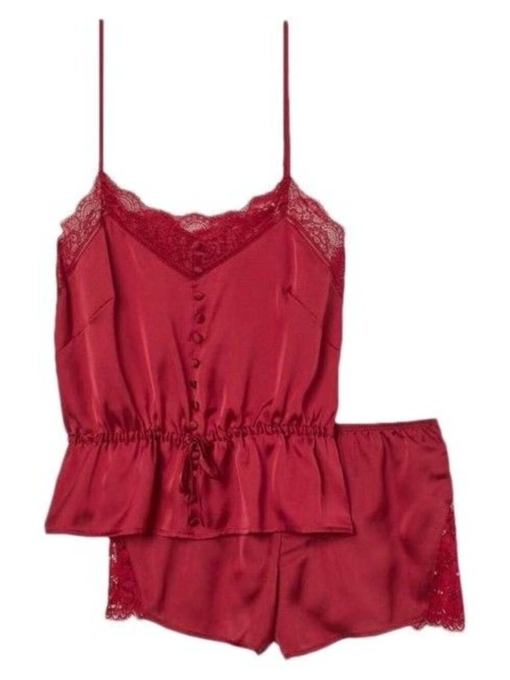 H&M Satin & Lace Pajama Lingerie Set